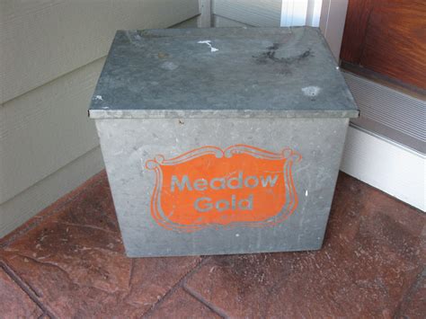 metal porch milk box|milk delivery box for porch.